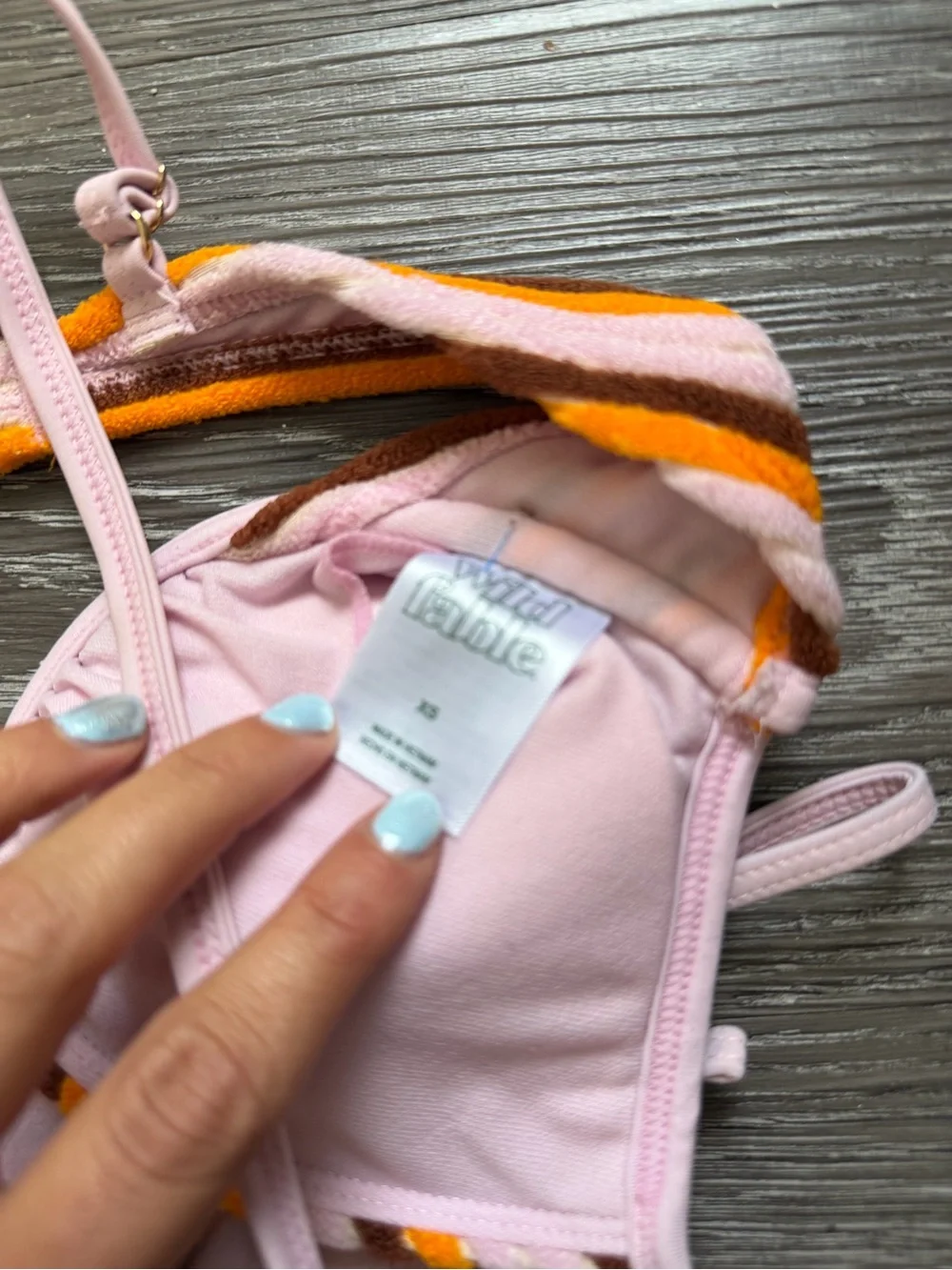 wild fable Striped Bikini Bottoms in Pink, Orange & Brown